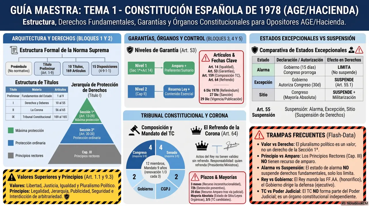 Infografía del Tema 1 del Cuerpo de Agentes de la Hacienda Pública